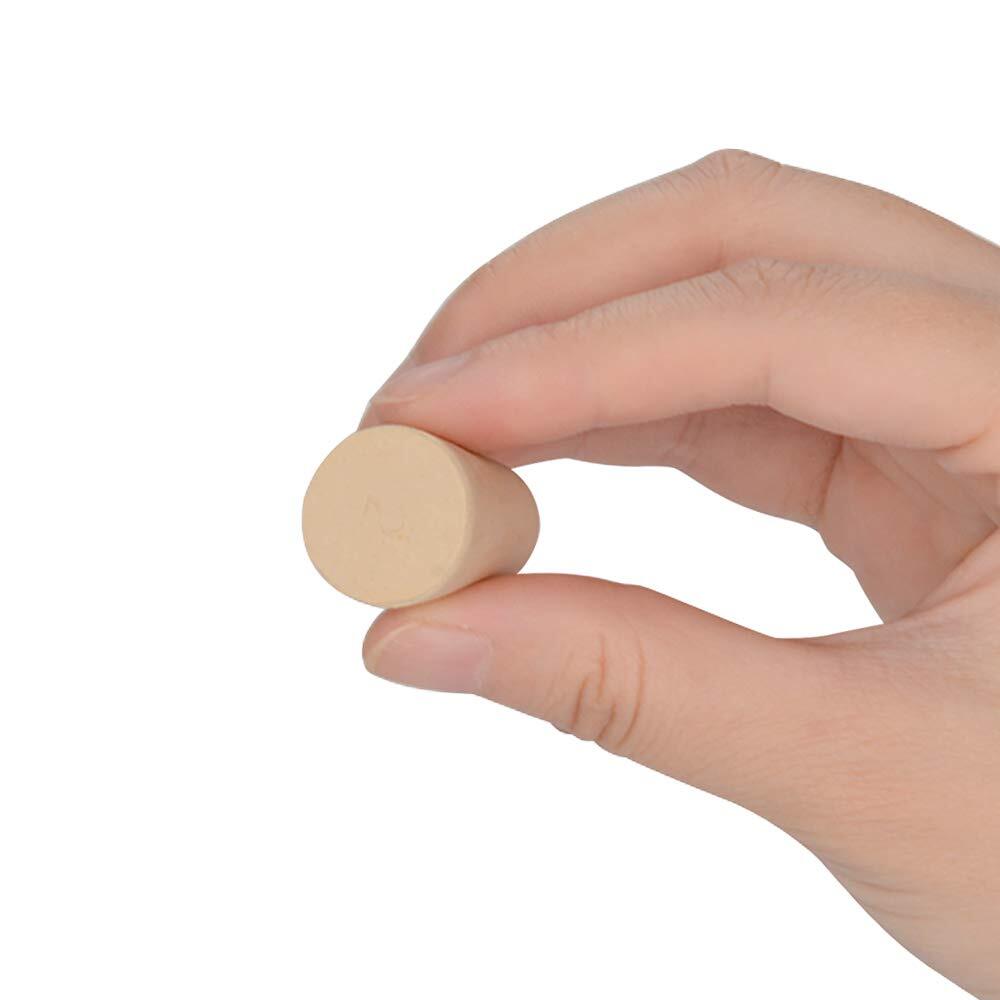 10PCS Solid Rubber Stoppers #2 White Tapered Lab Seal Plugs
