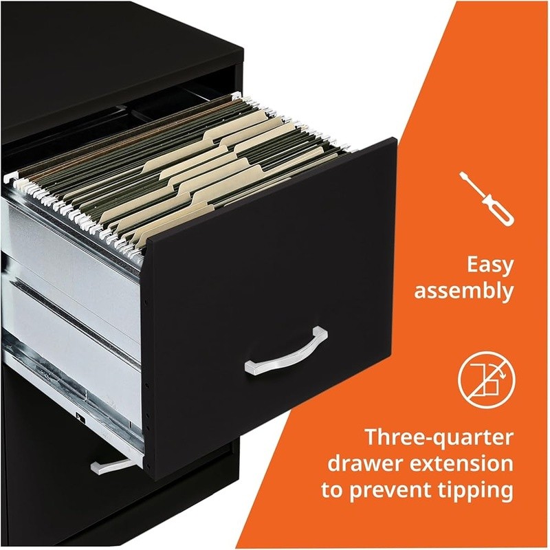 Efficient Home Office File Cabinet Lockable Steel Drawer Storage Solution New