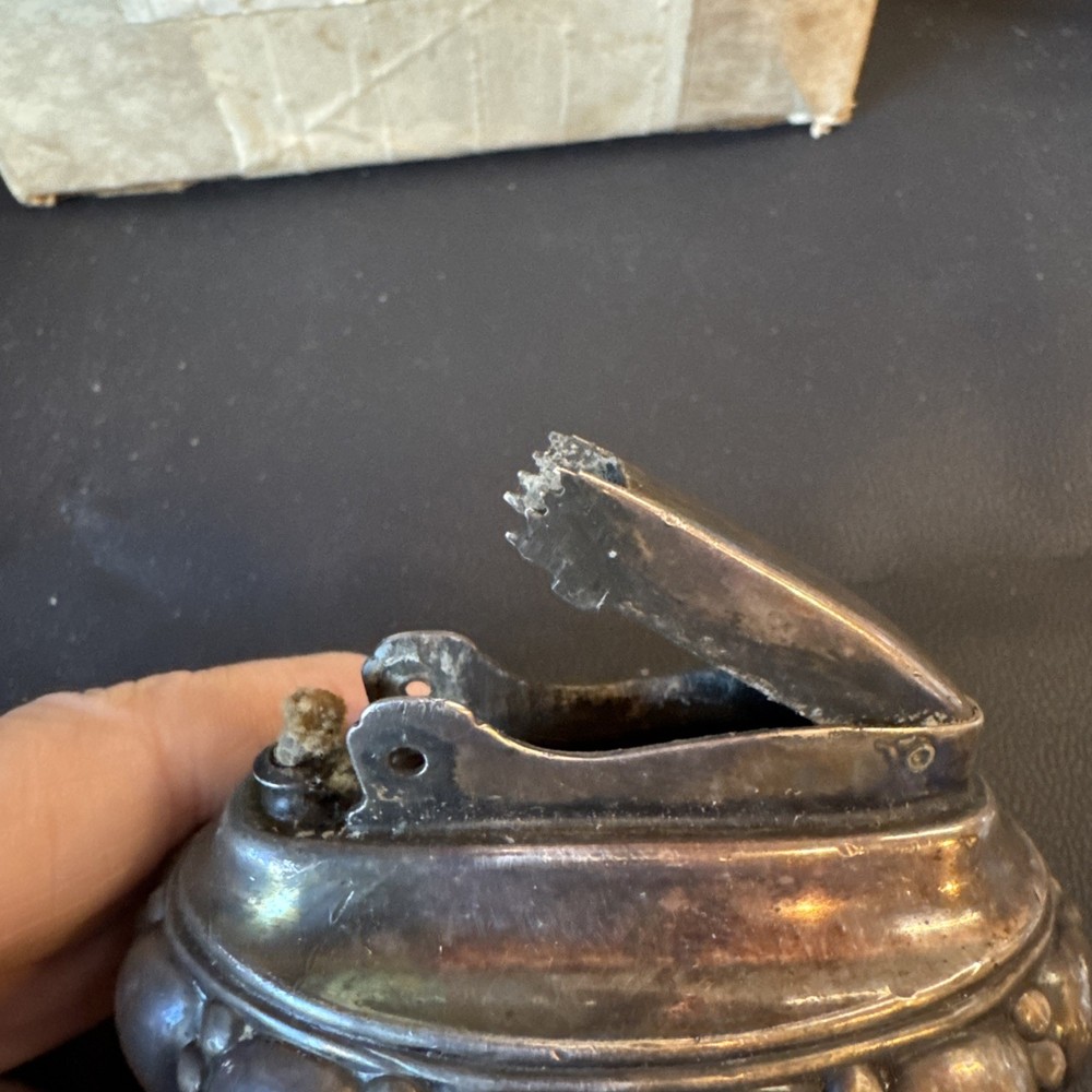 Vintage Ronson Crown Table Lighter Silverplate Art Deco