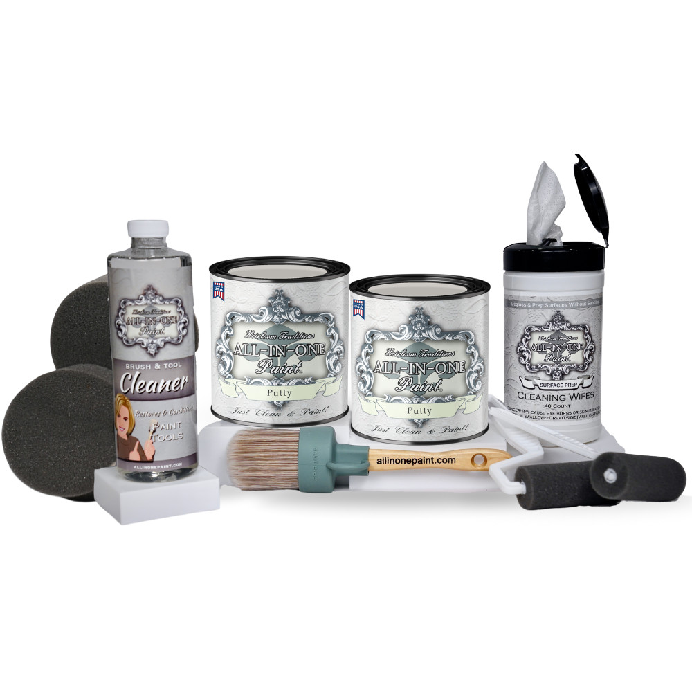 ALL-IN-ONE Paint 2 Quart Cabinet Paint Bundle - Putty
