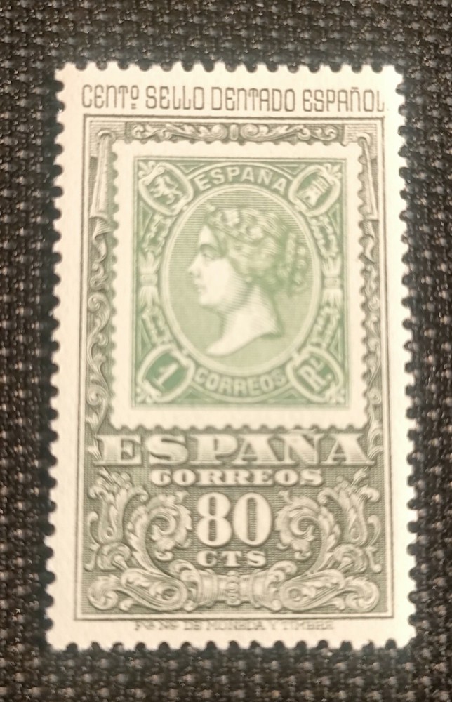 centenary of the Spanish serrated Stamp