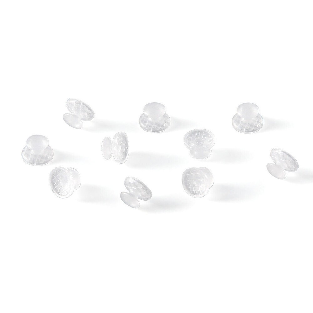 10Pc/Bag Dental Transparent Bondable Clear Lingual Button Round/Rectangular Base