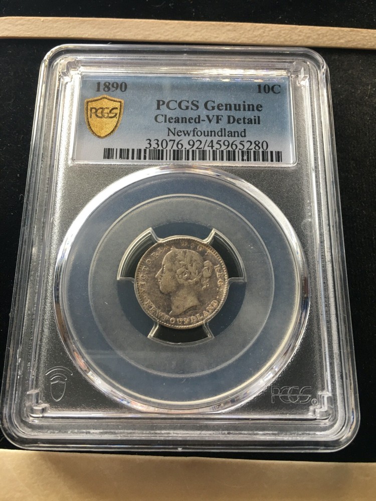 1890  PCGS  Newfoundland, ¢10 Ten Cent, **VF Details**