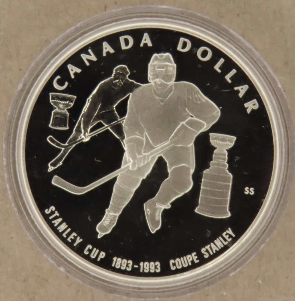 Canada 1993 Stanley Cup Silver Proof Dollar. Choice Brilliant Proof!