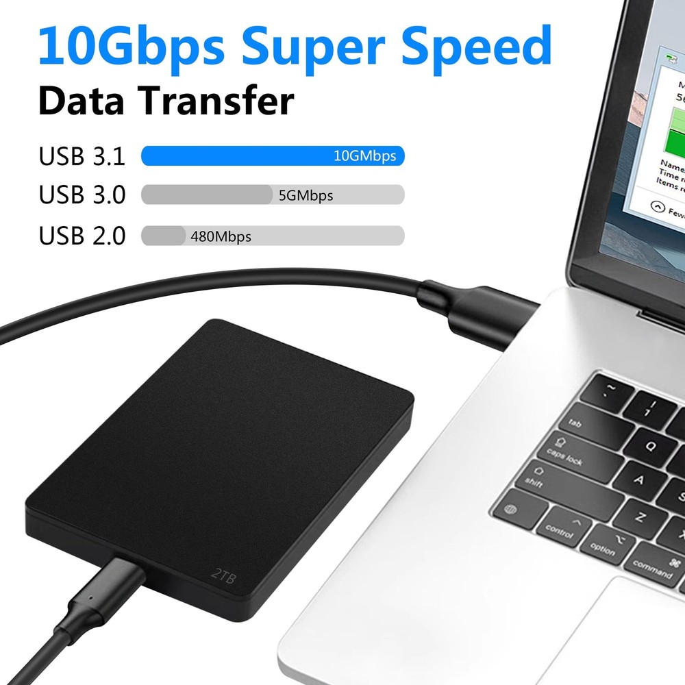 10Gbps USB C Cable 1.5FT, USB C to USB A 3.1/USB 3.2 Gen 2 10Gbps Data Sync C...