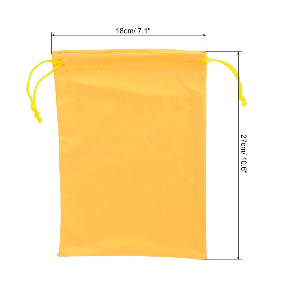 Ski Goggle Bag, Microfiber Snow Goggles Case Drawstring Pouch Yellow