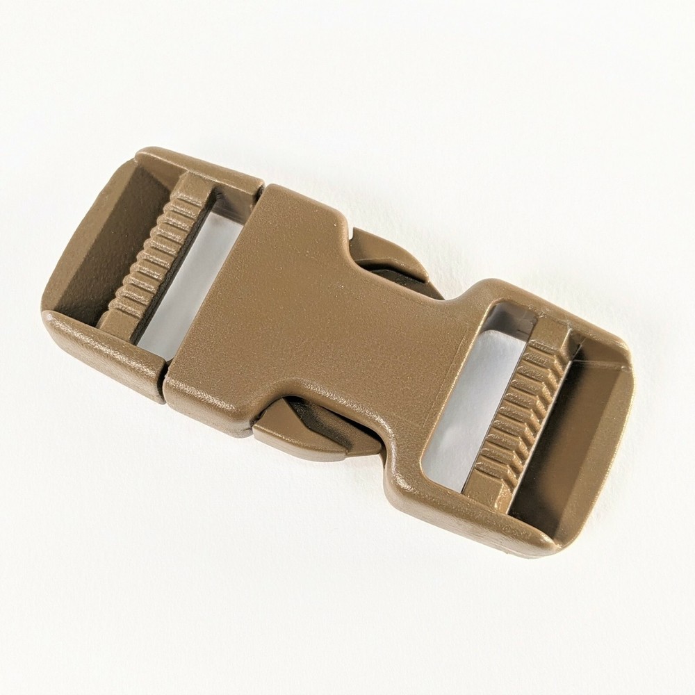 (5 Pack) 1” inch(25mm) Quick Side Release Buckle - Dual-Side Adjust - USA Made 