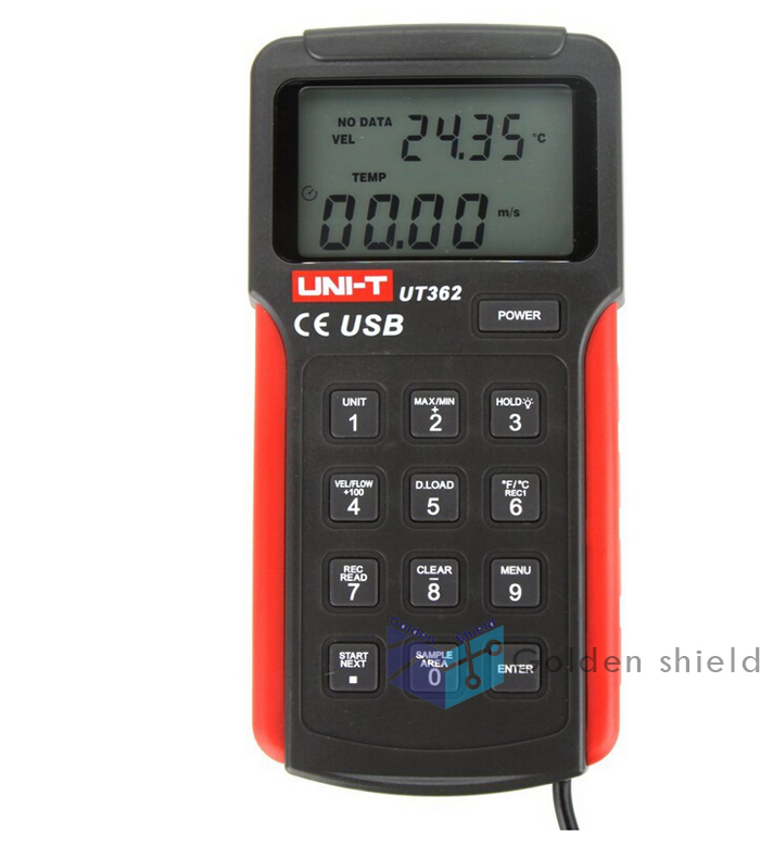 UNI-T UT362 High Precision Anemoscopes Air Wind Speed TesterMeterUSBInterface