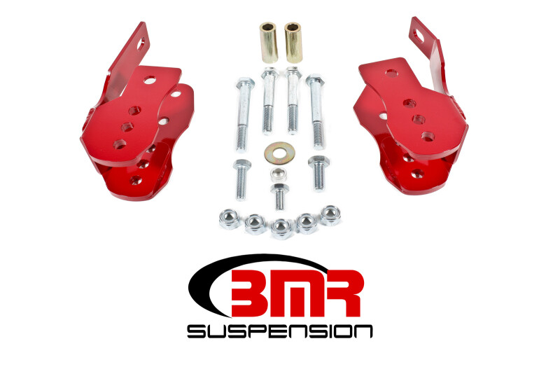 For 2005-2014 Mustang BMR Bolt-On Control Arm Relocation Brackets Red