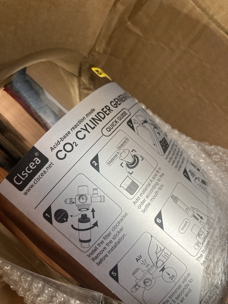 Clscea Aquarium CO2 Generator Kit Double Pressurization Enhanced Version