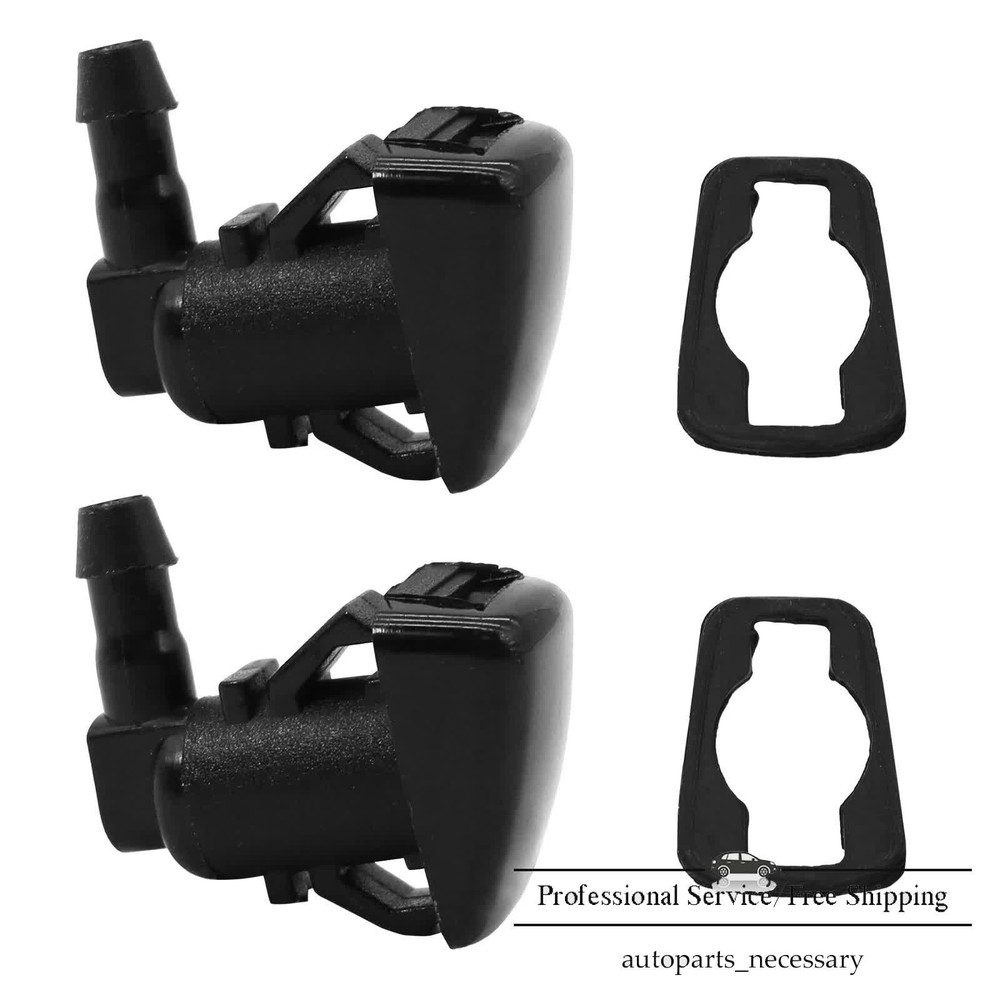 2Pcs For 2011-2014 Ford Edge Windshield Washer Nozzle Spray Jet w/ Gaskets