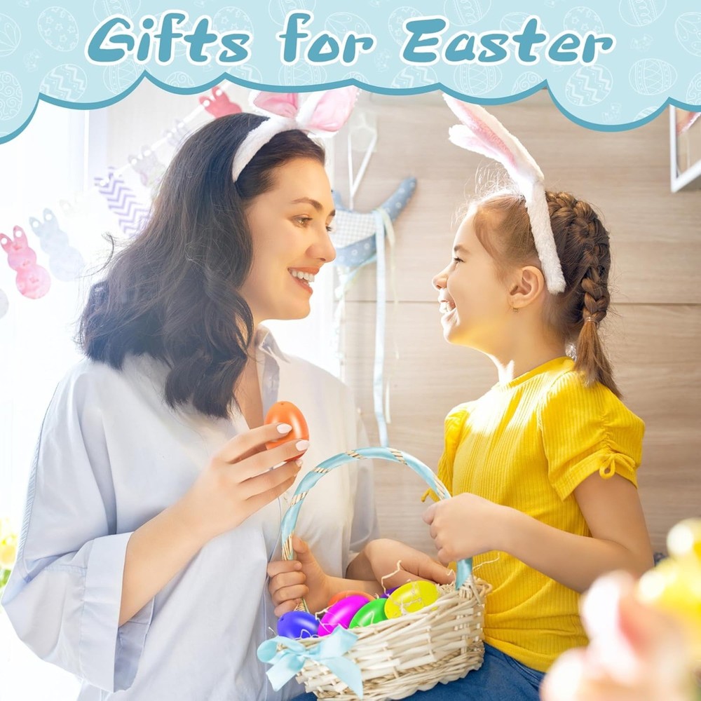 Easter Eggs Plastics with Cat Squish Toys Inside