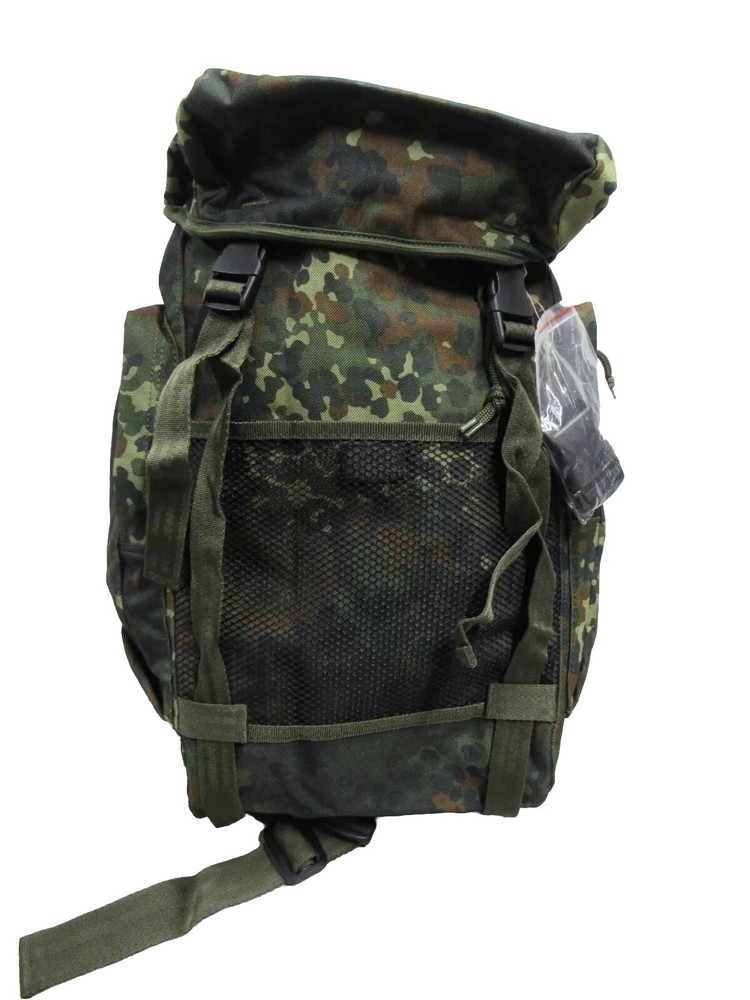 STURM Mil-Tec German Flecktarn Camo Pattern Combat Pack Rucksack with Straps