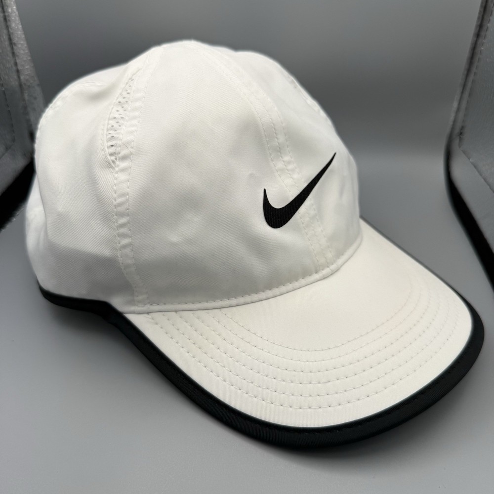 Nike Golf White Featherlight Dri-Fit Swoosh Perforated Cap