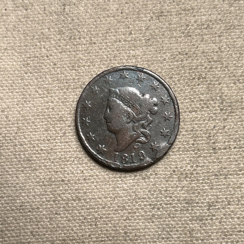 1819 Large Cent ~ Matron Head ~ Good+ Condition RH