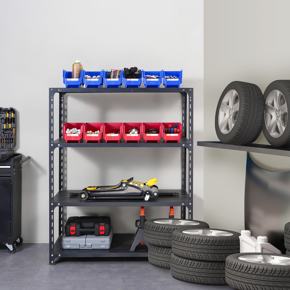 VEVOR 12 Bin Organizer Garage Storage Wall Mounted Plastic Storage Bin Part Rack