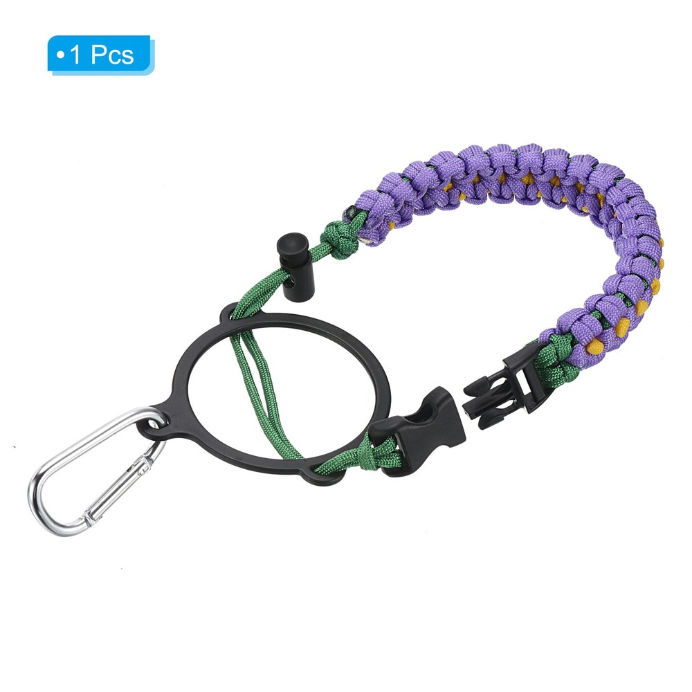 Water Bottle Holder, Paracord Handle Strap Carrier Purple
