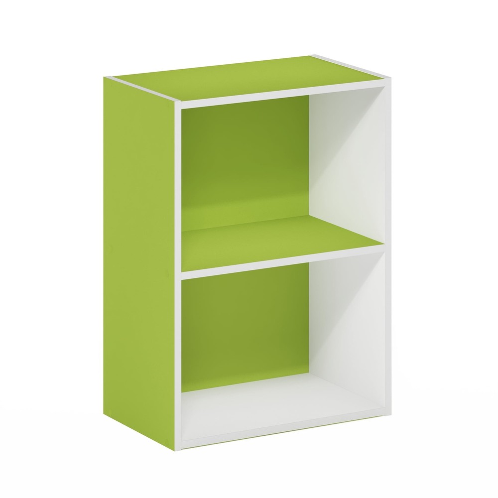 Luder 2-Tier Open Shelf Bookcase Pink/White