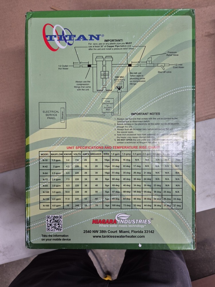 Titan N-120x 11.8 kW Electric Tankless Water Heater