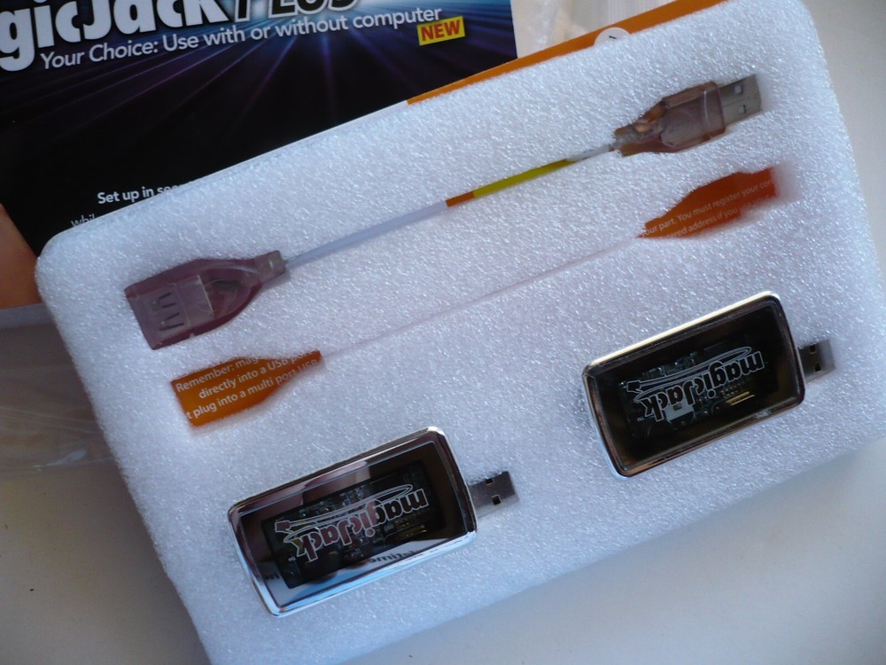 MAGIC JACK and MAGIC JACK PLUS, TWO COMPLETE KITS SETS, RETRO PHONE COLLECTIBLE
