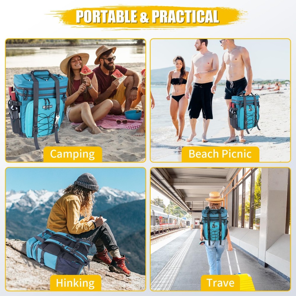 Backpack Cooler - Upgrade Leakproof Cooler Backpack with Padded Top Handle 40...