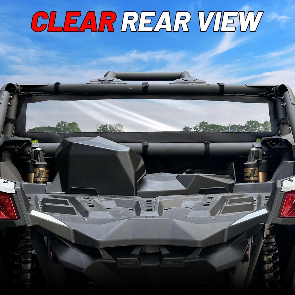 UTV Soft Back Rear Window Windshield Panel for Can-Am X3 /Max XRS XDS 2017-2024