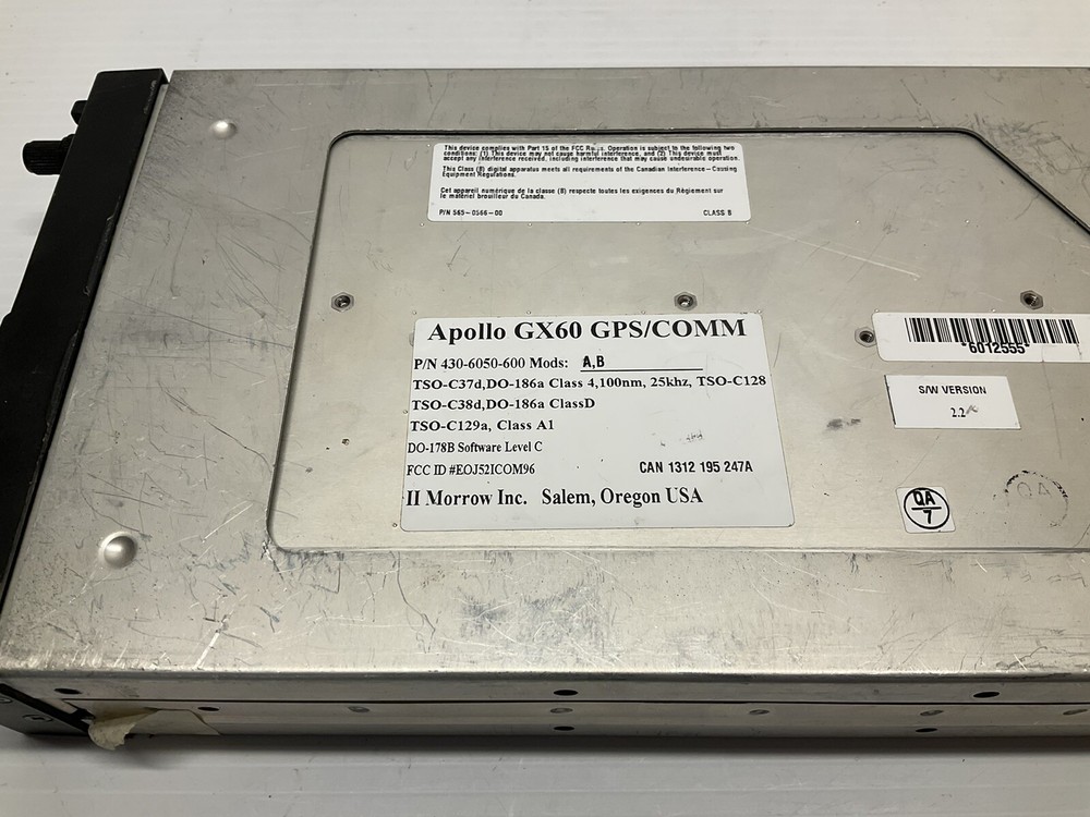 Apollo GX 60 GPS/COM w/ Tray - UNTESTED