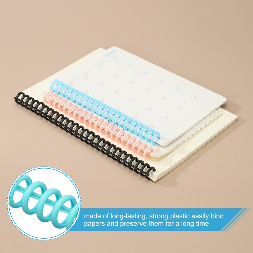 12mm(1/2") Spiral Binding Coils, 30 Pcs Spirals 85 Sheet, Blue