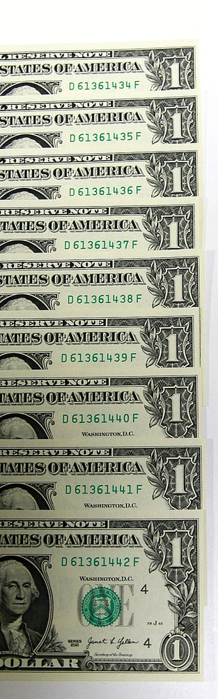 🔥💥 2021 $1 SEQUENTIAL UNC LOT OF 9 💥🔥 MULTIPLE ERRORS! SEE DESC 👀💵