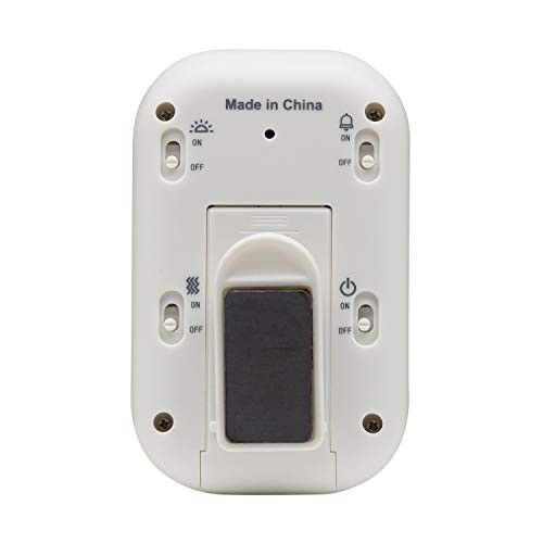 Multi-Alert (Sound, Light, Vibration) Digital Timer, Standard, White