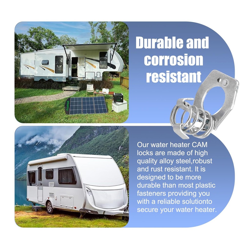 2 Pack RV Water Heater Twist Cam Lock 1.5In Waterproof Durable Metal Automoti...