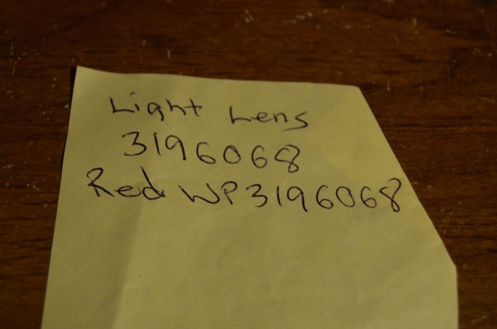 Whirlpool WP3196068 Range Indicator Light Lense