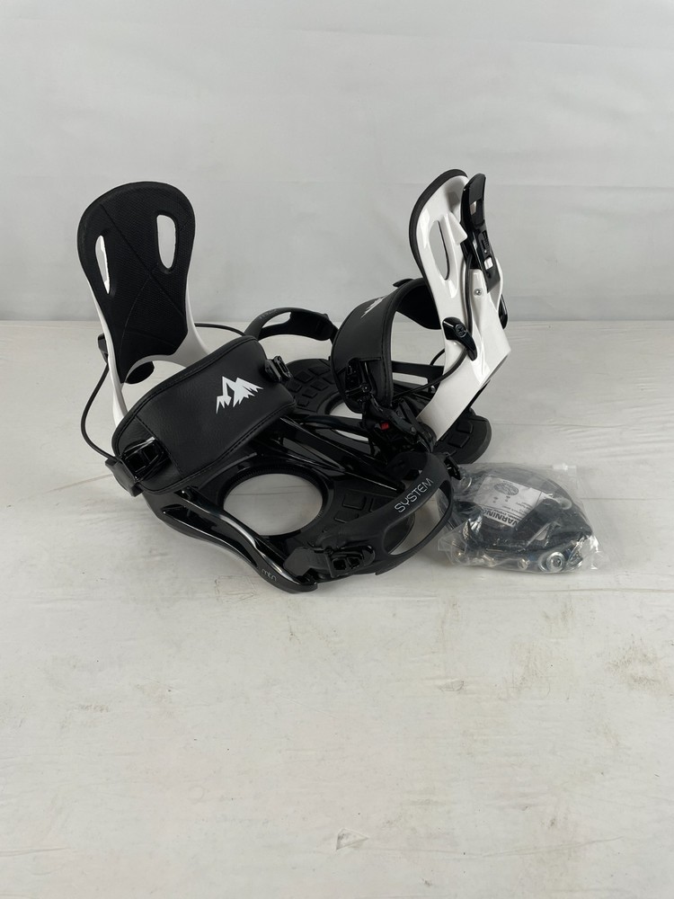 System FT3 Snowboard Bindings, White/Black, L