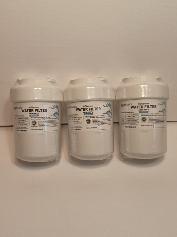 3 x Pack GE Amazon Basics Refrigerator SmartWater MWF AMZN-MWF-A Water Filter
