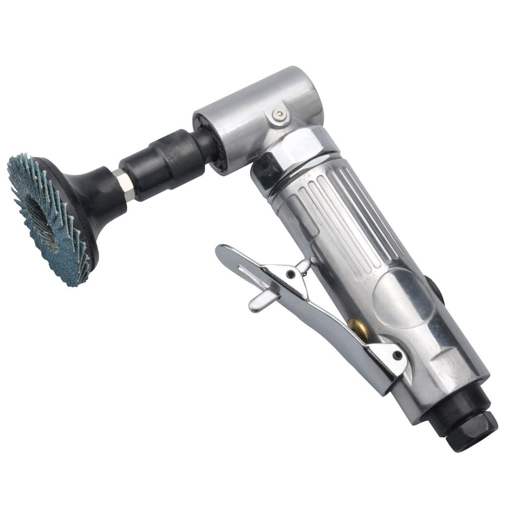angle air die grinder 1/4" with 4 pcs 2" roll lock sanding discs, polished co...