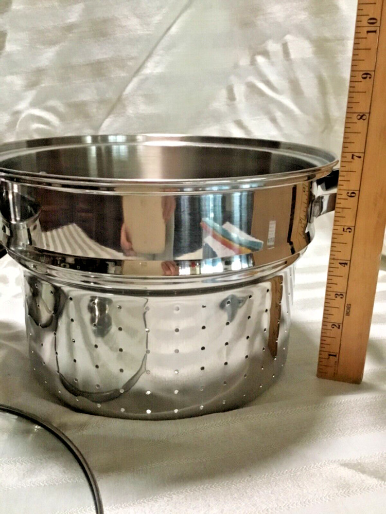 ONEIDA Immaculate 18/10 Stainless ~ Two (2) Steamer Inserts ~ Strainers