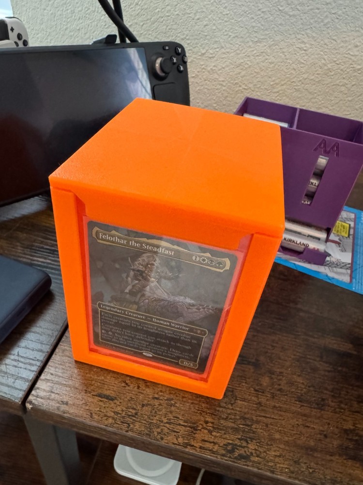 MTG Commander Deck Box with Front Card Slot - Includes Titan shield Free Ship!