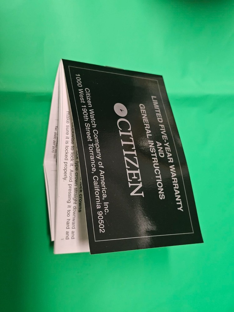 CITIZEN BLACK Empty Watch Presentation Storage Display Box Authentic