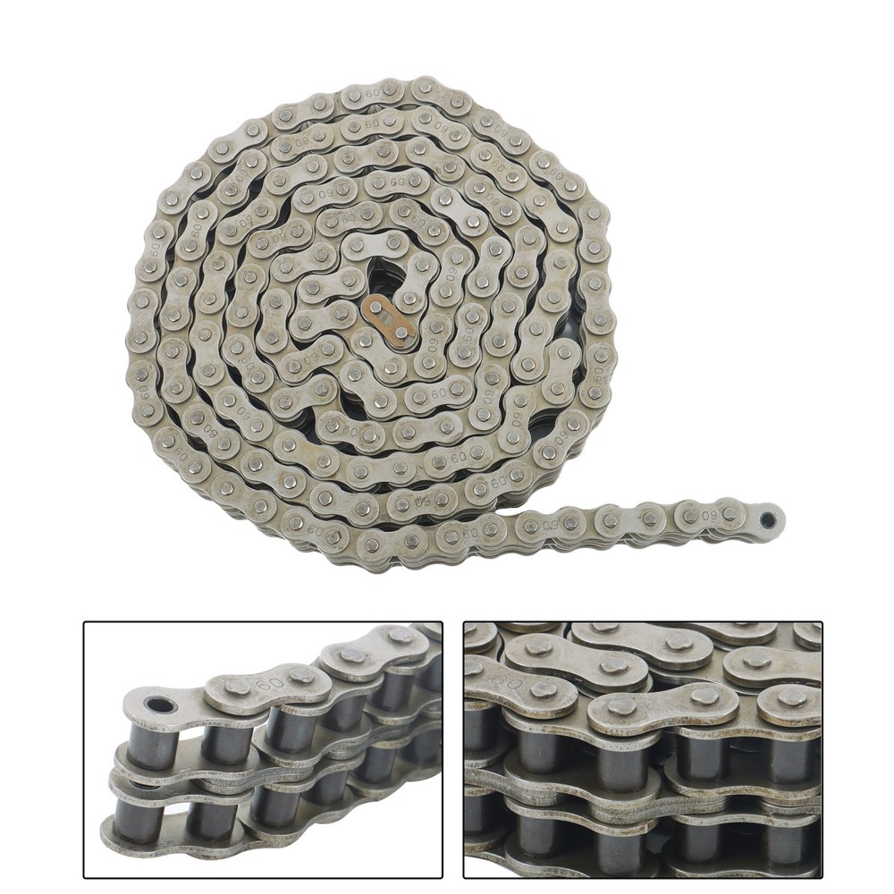 60-2 Double Strand Duplex Roller Chain 10 Ft with 2 Connecting Link