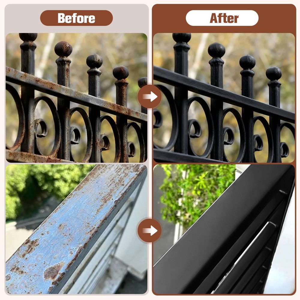 2-in-1 Rust Converter & Metal Primer - 1-Step Rust Stopper, Anti-Rust Coating...