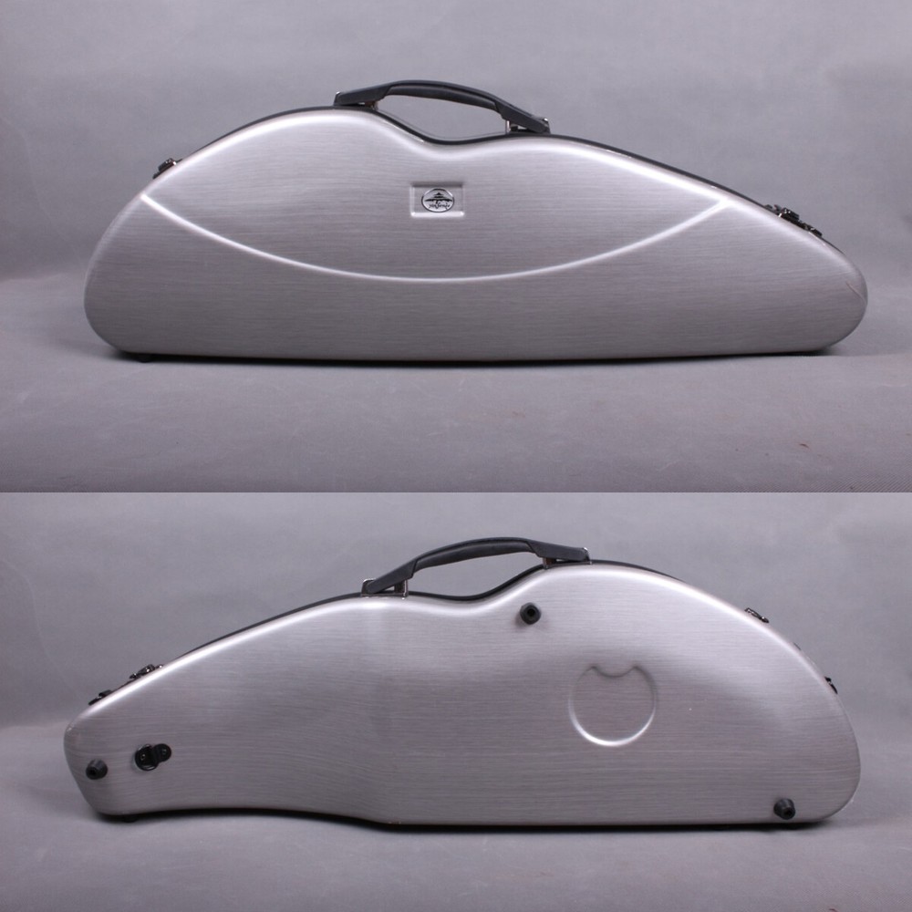 Silver Carbon Fiber Violin case 4/4 Violin Box Code Lock Strong Light Case strap