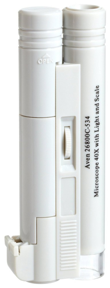 Aven 26800C-534 Pocket Microscope Illuminated, 40x Magnification