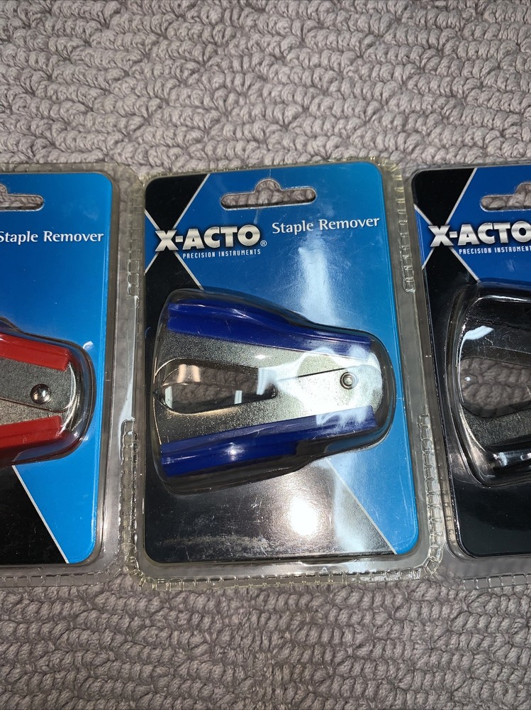 X-ACTO Staple Remover from Precision Instruments Red Blue Black