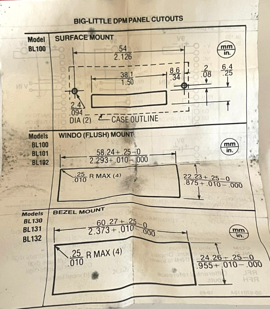 Big Little DPM Digital Panel Meter, BL 132202
