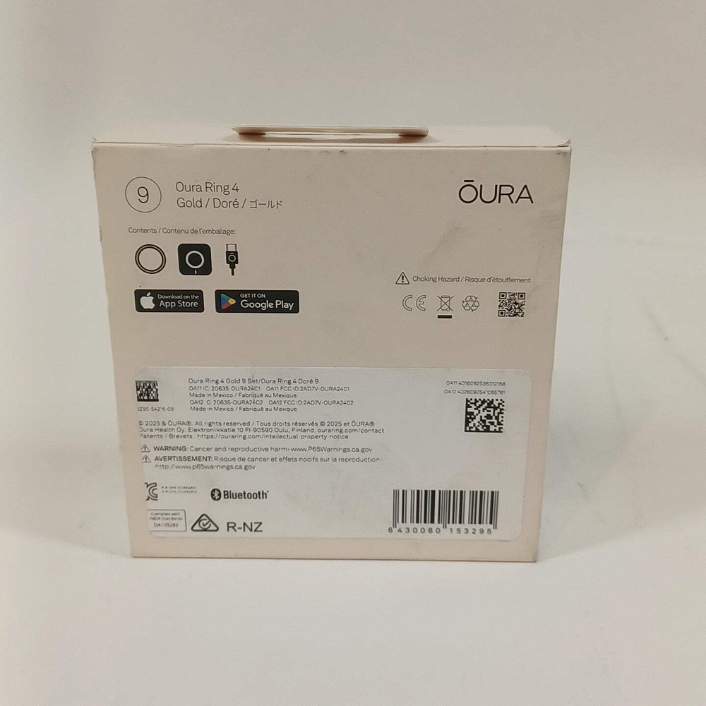 New Oura Ring 4 9 Gold Titanium Smart Ring