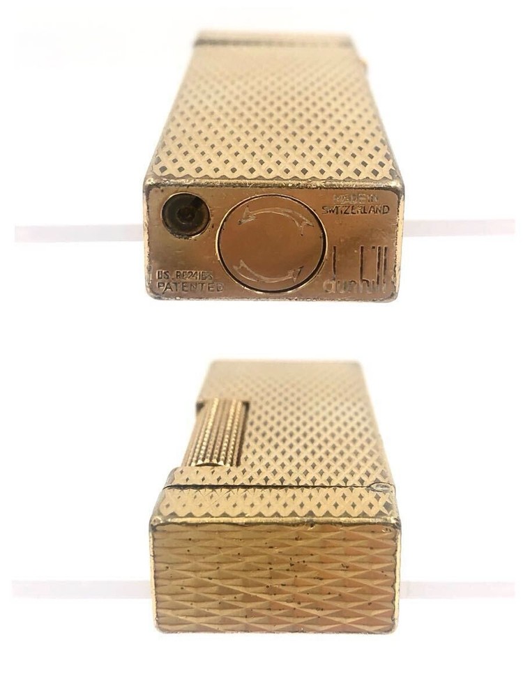 Dunhill Roller Gas Lighter Textured Gold Hardware Used