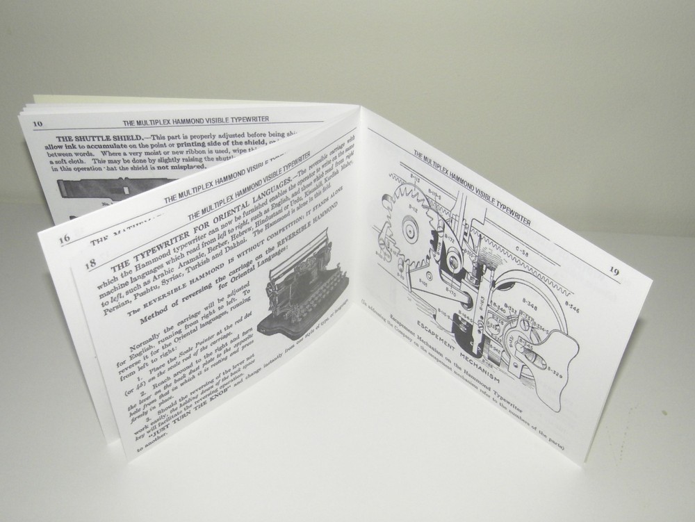 Hammond Multiplex Typewriter Ideal & Universal Instruction Manual Reproduction