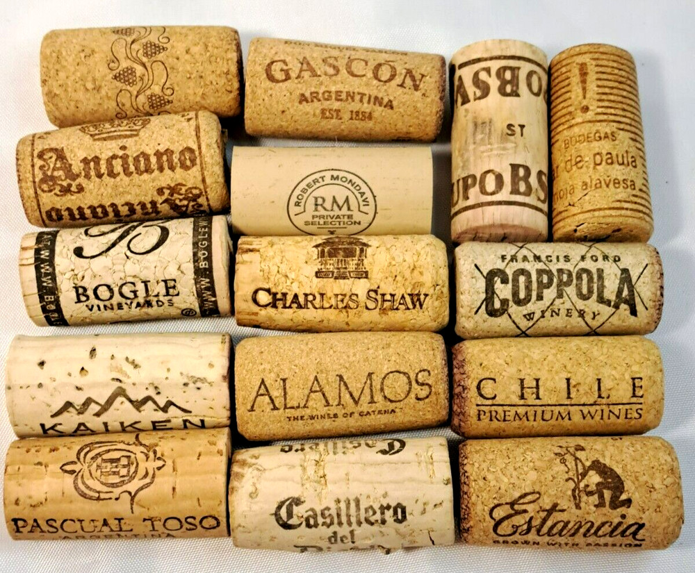 Craft Project 250+Used Wine Corks- Various Types & Wineries - 3 Pounds