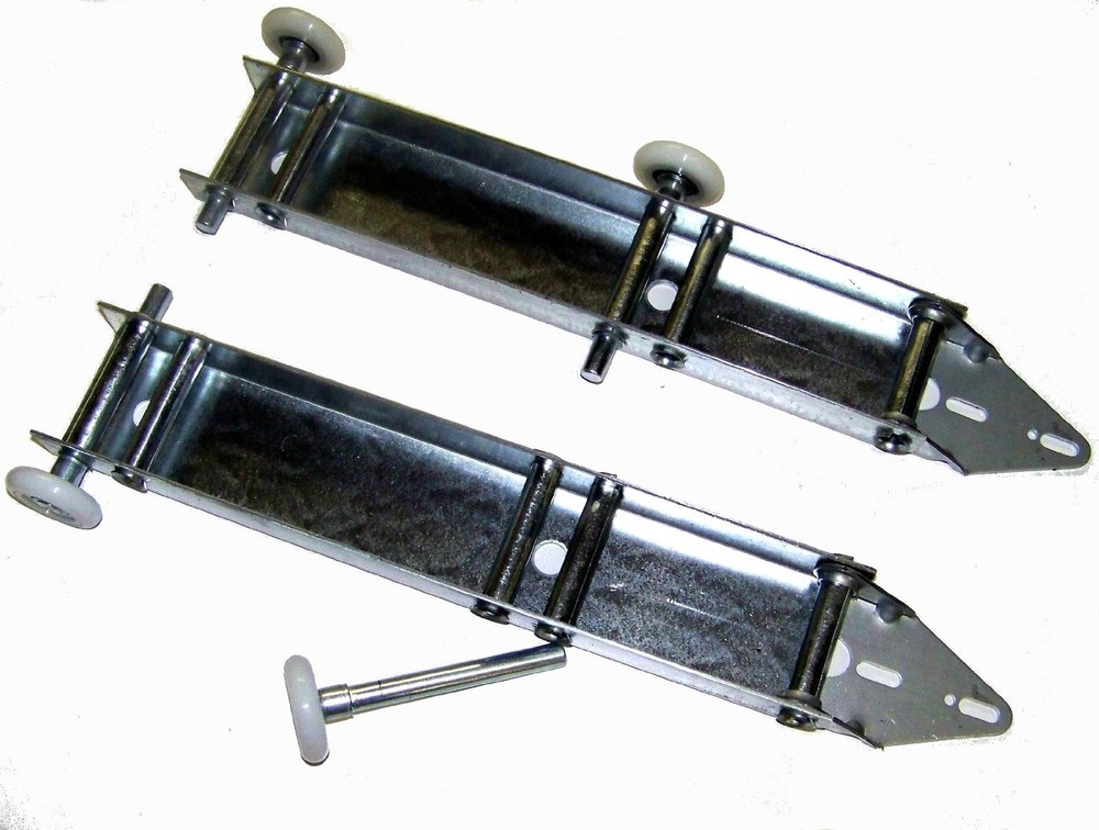 Garage Door Low Headroom - Quick Turn Brackets with Premium Nylon Rollers - Pair
