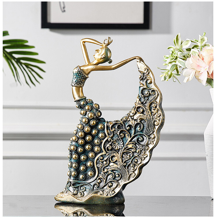 Creative Peacock Dancer Art Decoration Desk Decoration Decoration 2PC
